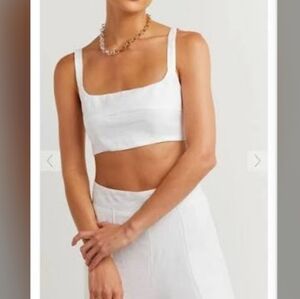 Dissh Linen Eleanor Crop Top